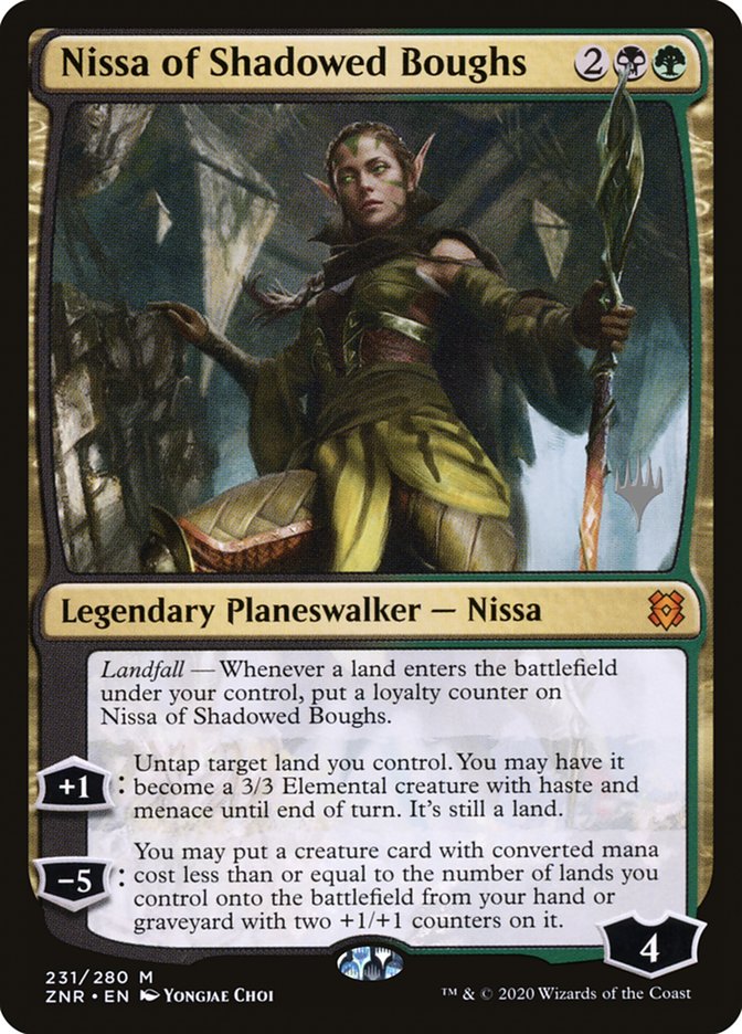 Nissa of Shadowed Boughs (Promo Pack) [Zendikar Rising Promos] | Exor Games Summserside