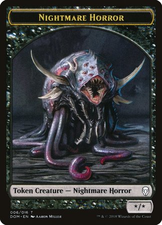 Nightmare Horror Token [Dominaria Tokens] | Exor Games Summserside