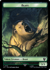 Beast // Treefolk Double Sided Token [The Lord of the Rings: Tales of Middle-Earth Commander Tokens] | Exor Games Summserside