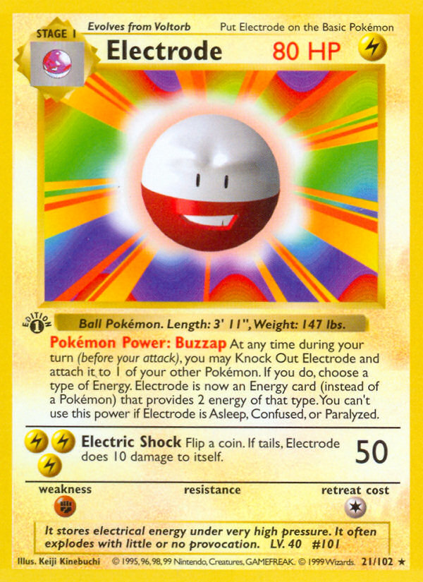 Electrode (21/102) (Shadowless) [Base Set 1st Edition] | Exor Games Summserside