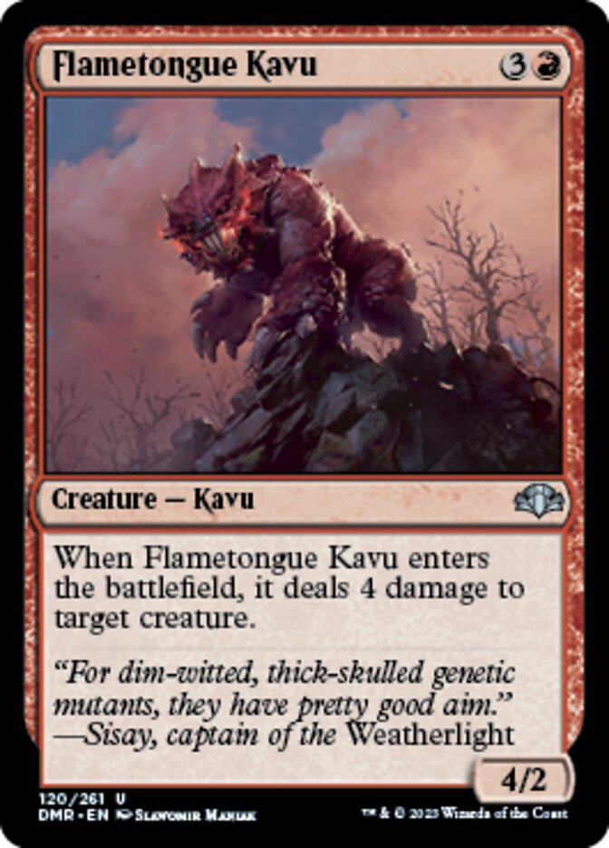 Flametongue Kavu [Dominaria Remastered] | Exor Games Summserside