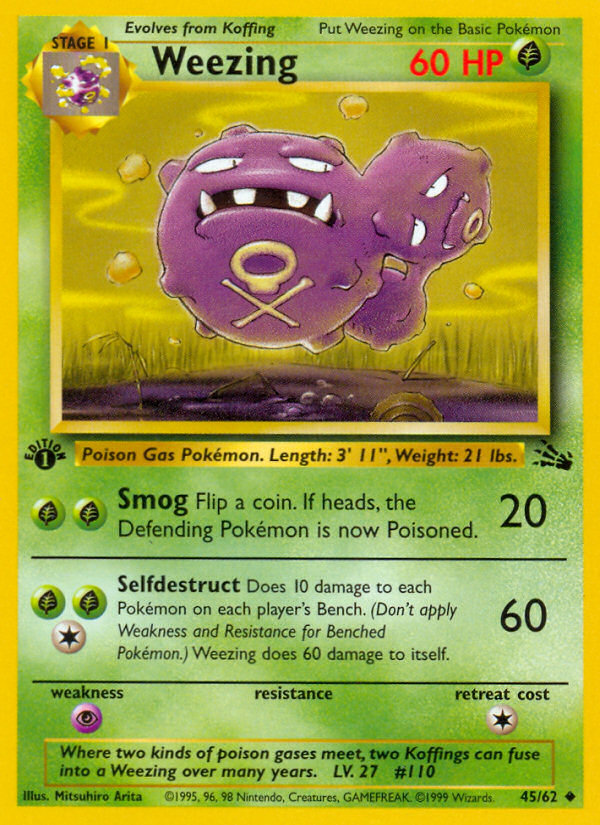 Weezing (45/62) [Fossil 1st Edition] | Exor Games Summserside