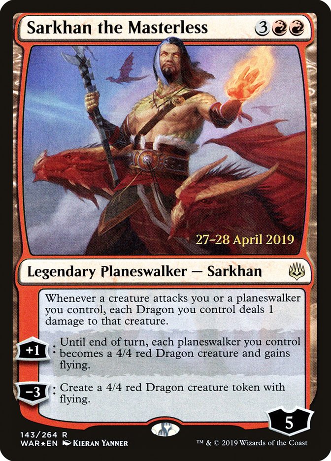 Sarkhan the Masterless  [War of the Spark Prerelease Promos] | Exor Games Summserside