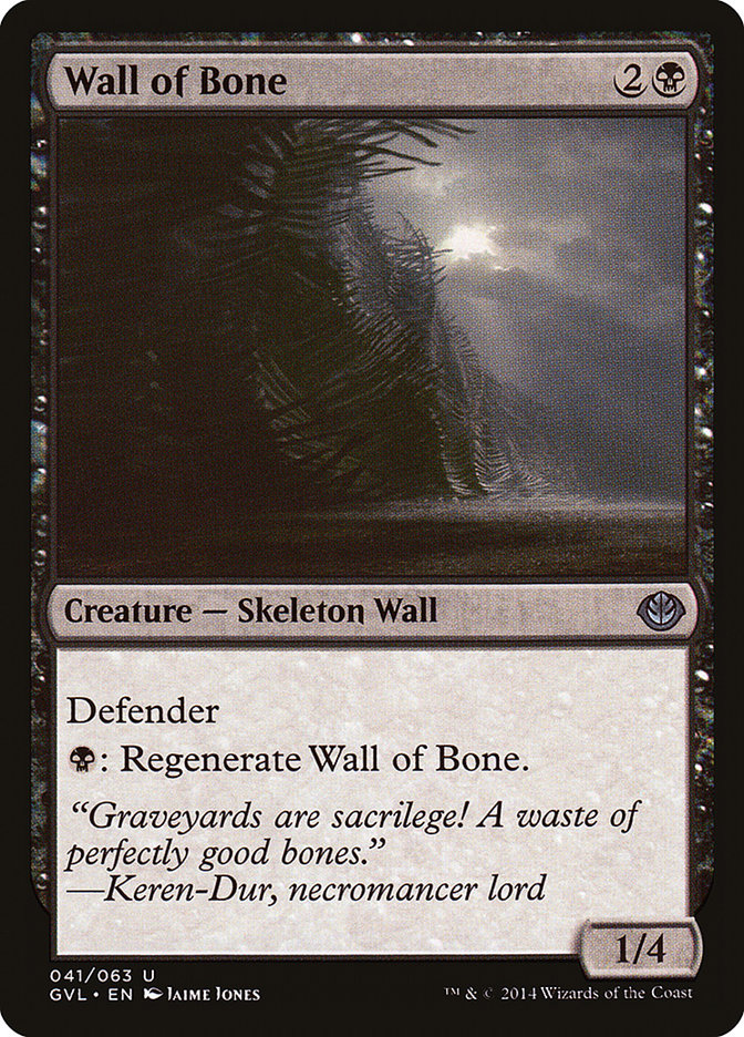 Wall of Bone (Garruk vs. Liliana) [Duel Decks Anthology] | Exor Games Summserside