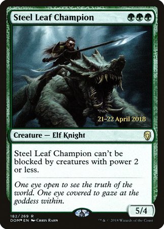 Steel Leaf Champion [Dominaria Promos] | Exor Games Summserside