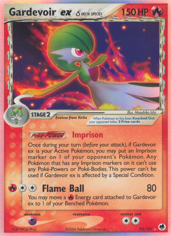 Gardevoir ex (93/101) (Delta Species) [EX: Dragon Frontiers] | Exor Games Summserside