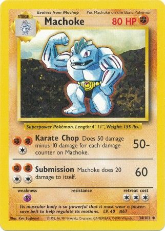 Machoke (34/102) [Base Set Unlimited] | Exor Games Summserside