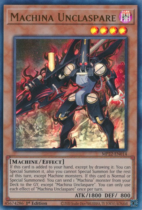 Machina Unclaspare [MP22-EN014] Ultra Rare | Exor Games Summserside