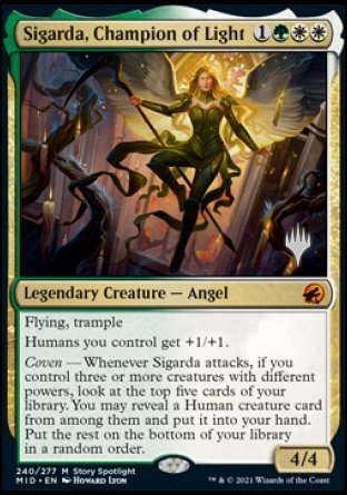 Sigarda, Champion of Light (Promo Pack) [Innistrad: Midnight Hunt Promos] | Exor Games Summserside