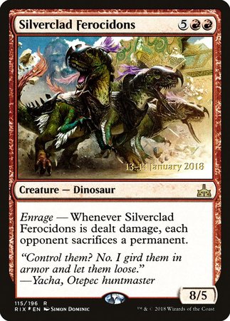 Silverclad Ferocidons [Rivals of Ixalan Promos] | Exor Games Summserside