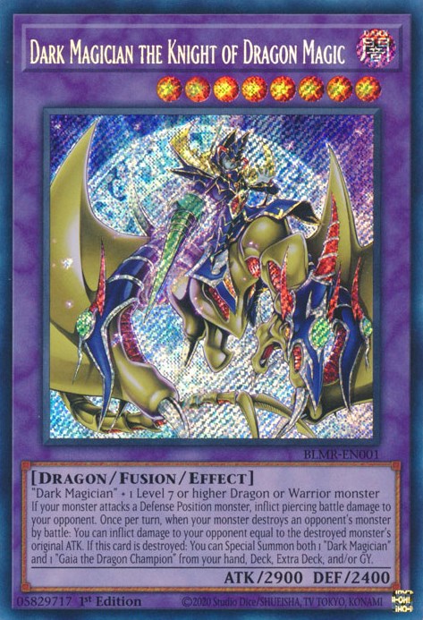 Dark Magician the Knight of Dragon Magic [BLMR-EN001] Secret Rare | Exor Games Summserside