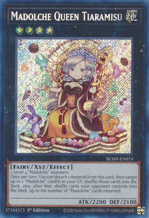 Madolche Queen Tiaramisu [BLMR-EN076] Secret Rare | Exor Games Summserside