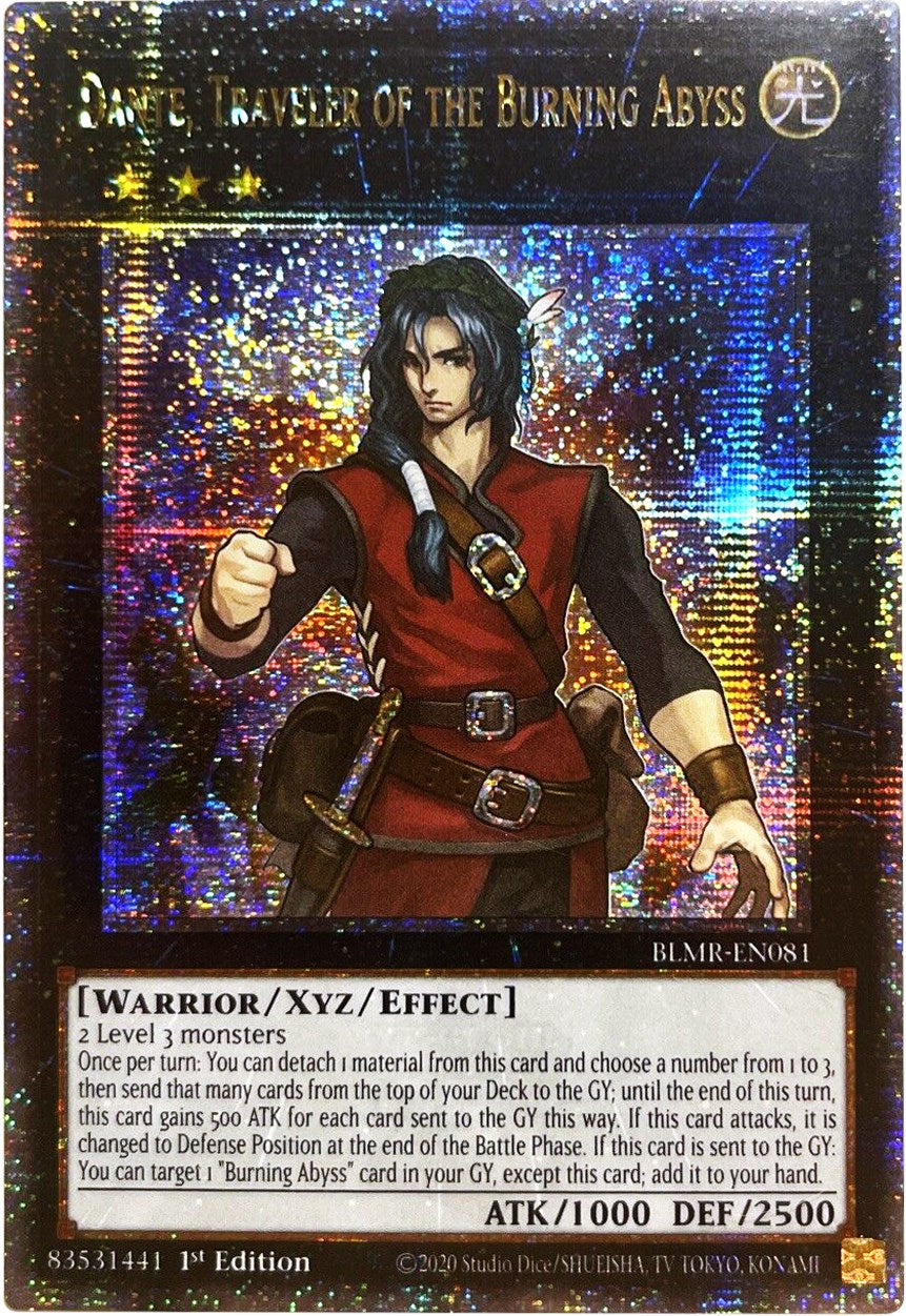 Dante, Traveler of the Burning Abyss [BLMR-EN081] Quarter Century Secret Rare | Exor Games Summserside