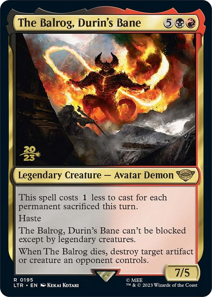 The Balrog, Durin's Bane [The Lord of the Rings: Tales of Middle-Earth Prerelease Promos] | Exor Games Summserside