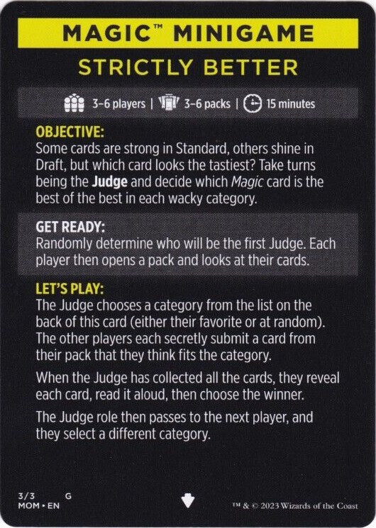 Strictly Better (Magic Minigame) [March of the Machine Minigame] | Exor Games Summserside
