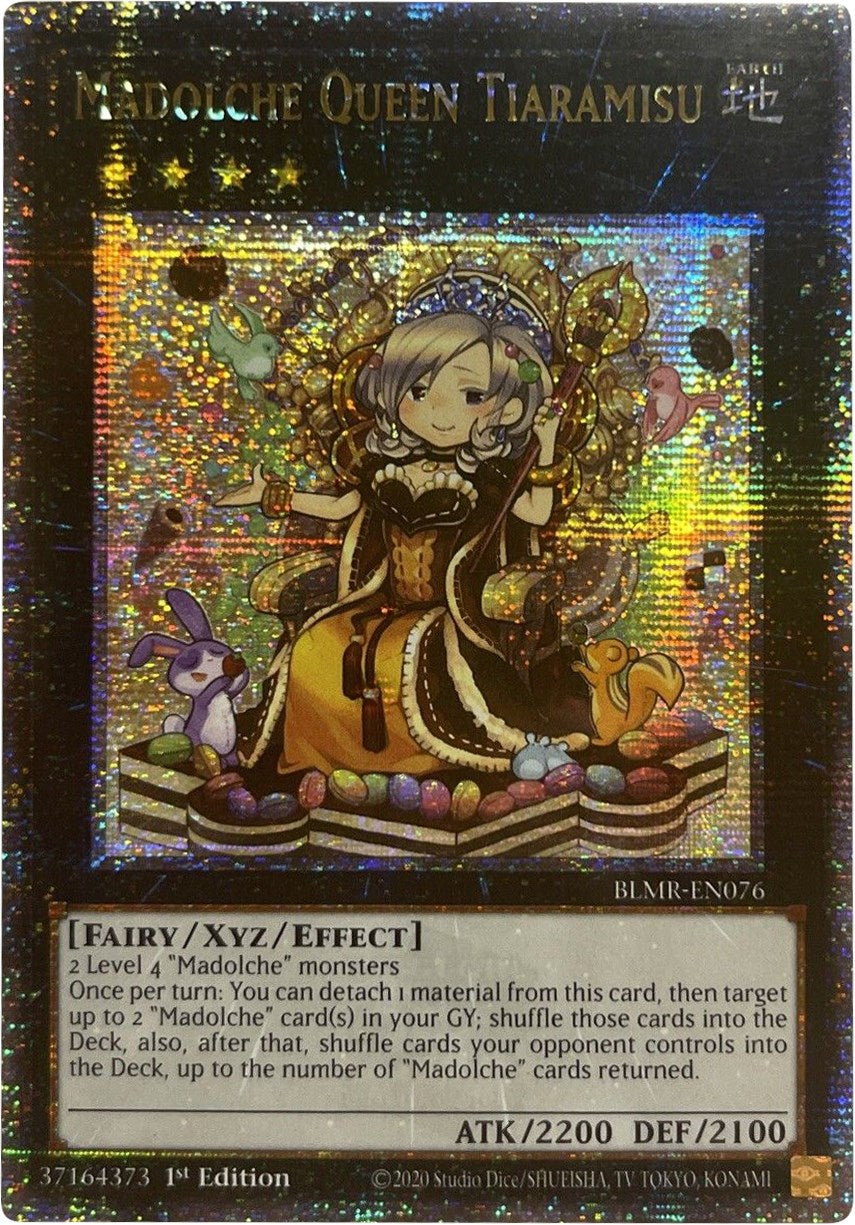 Madolche Queen Tiaramisu [BLMR-EN076] Quarter Century Secret Rare | Exor Games Summserside