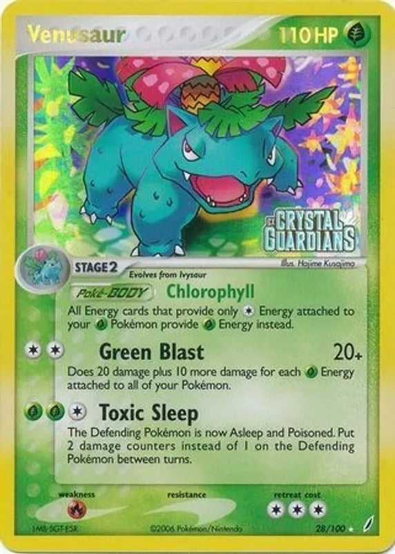 Venusaur (028/100) (Prerelease) [EX: Crystal Guardians] | Exor Games Summserside