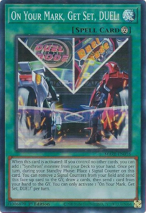 On Your Mark, Get Set, DUEL! [MAZE-EN016] Super Rare | Exor Games Summserside