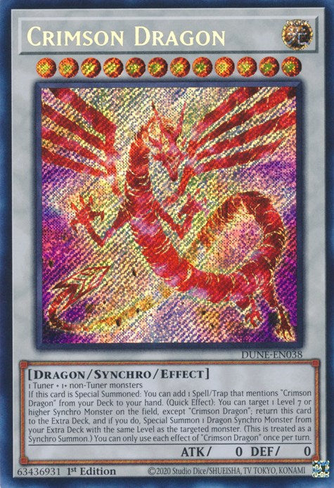 Crimson Dragon [DUNE-EN038] Secret Rare | Exor Games Summserside