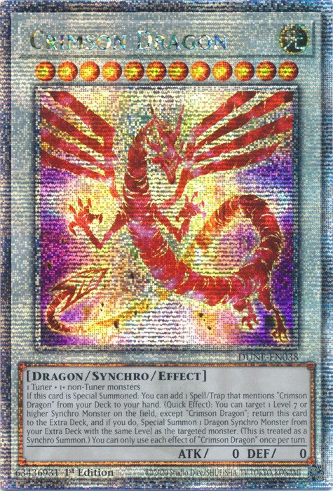 Crimson Dragon [DUNE-EN038] Quarter Century Secret Rare | Exor Games Summserside