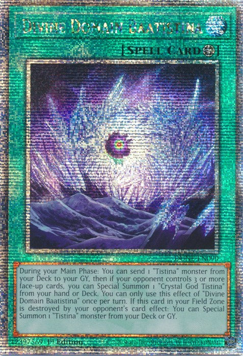 Divine Domain Baatistina [DUNE-EN090] Quarter Century Secret Rare | Exor Games Summserside