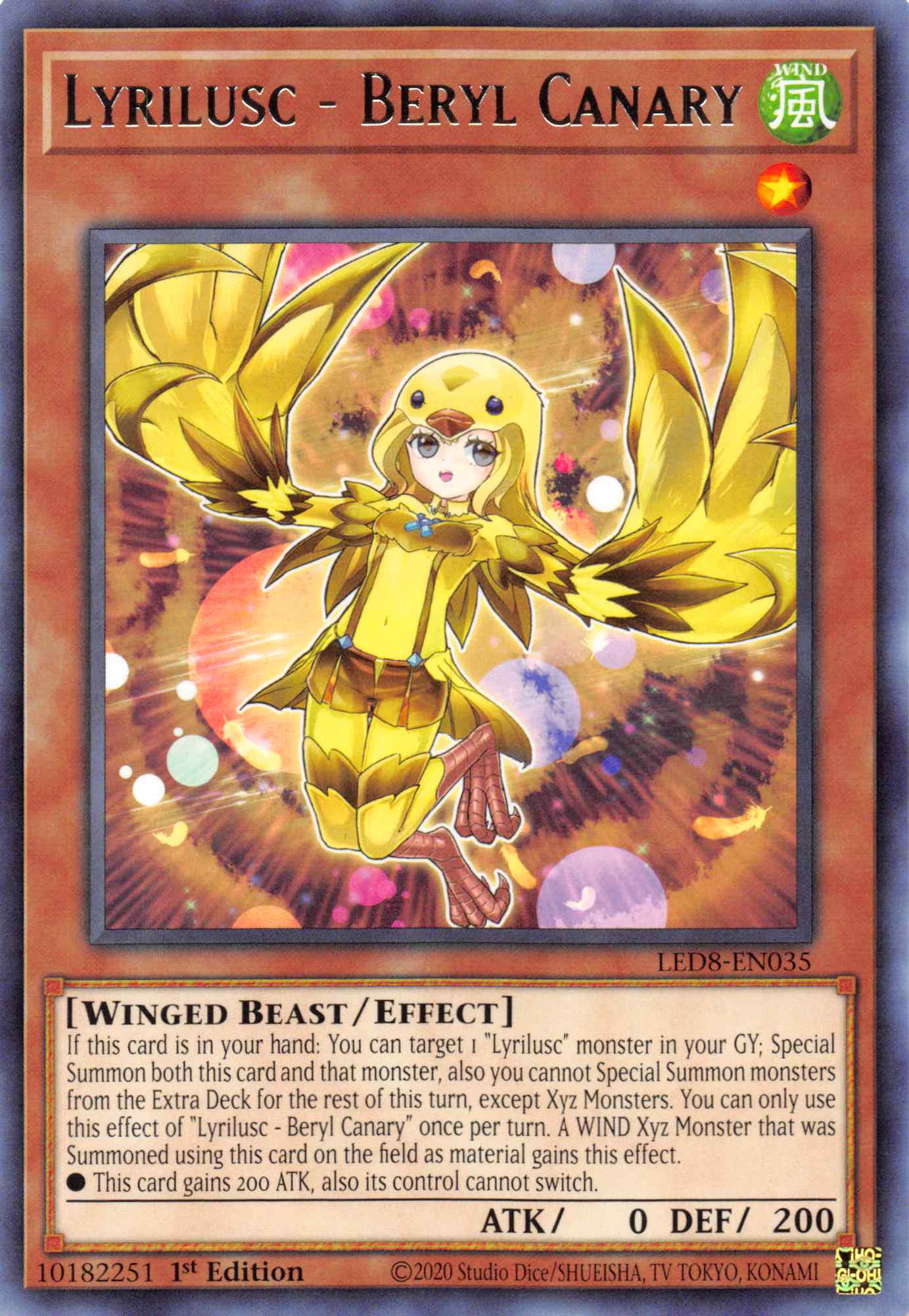 Lyrilusc - Beryl Canary [LED8-EN035] Rare | Exor Games Summserside