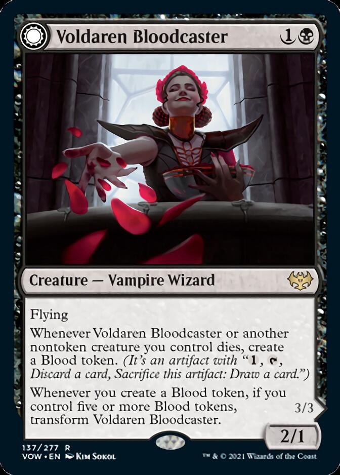 Voldaren Bloodcaster // Bloodbat Summoner [Innistrad: Crimson Vow] | Exor Games Summserside