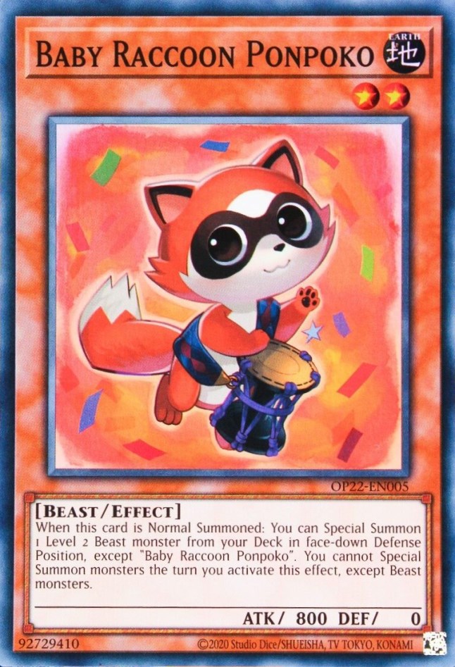 Baby Raccoon Ponpoko [OP22-EN005] Super Rare | Exor Games Summserside