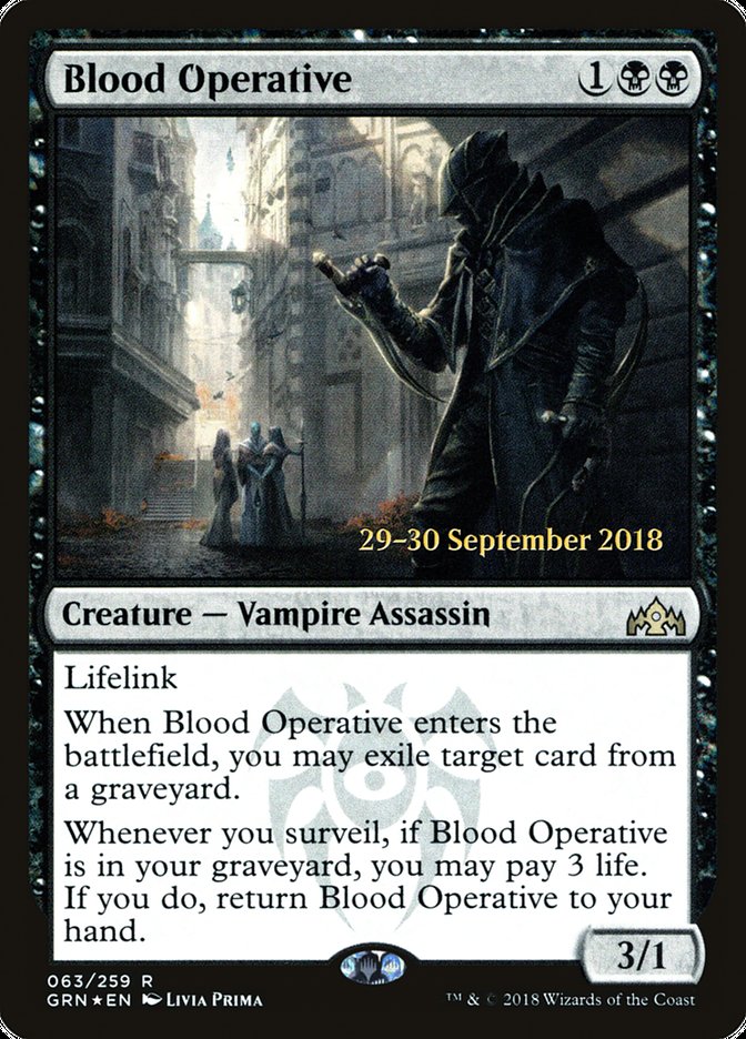 Blood Operative  [Guilds of Ravnica Prerelease Promos] | Exor Games Summserside