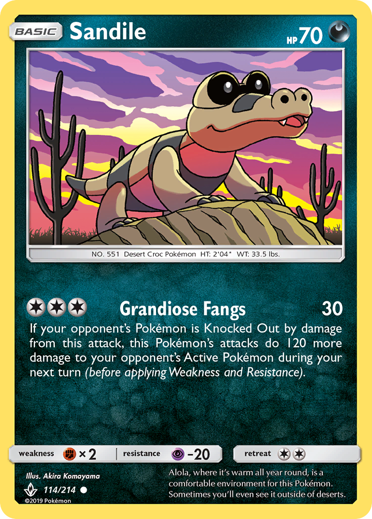 Sandile (114/214) [Sun & Moon: Unbroken Bonds] | Exor Games Summserside