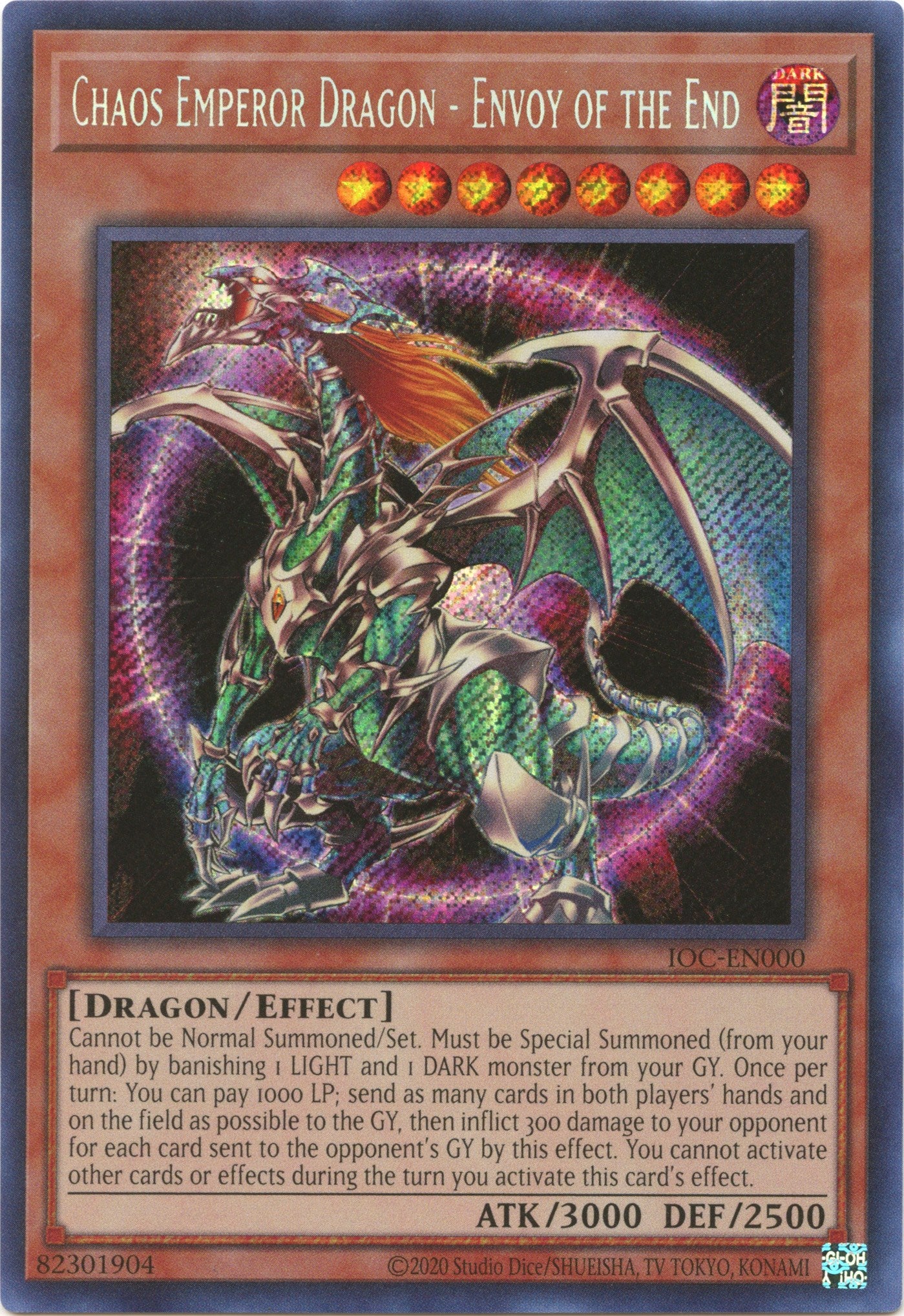 Chaos Emperor Dragon - Envoy of the End (25th Anniversary) [IOC-EN000] Secret Rare | Exor Games Summserside