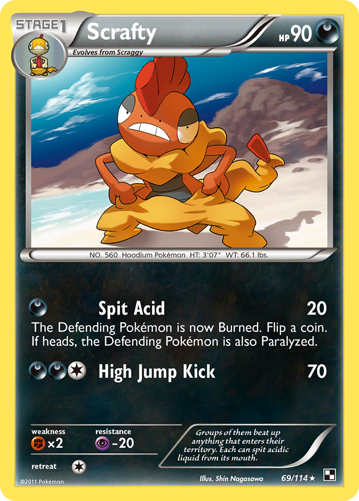 Scrafty (69/114) [Black & White: Base Set] | Exor Games Summserside