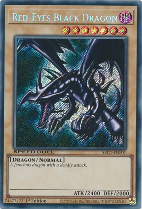 Red-Eyes Black Dragon [SBC1-ENF01] Secret Rare | Exor Games Summserside