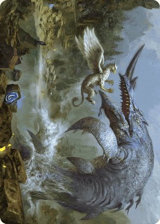 Horned Loch-Whale Art Card [Wilds of Eldraine Art Series] | Exor Games Summserside