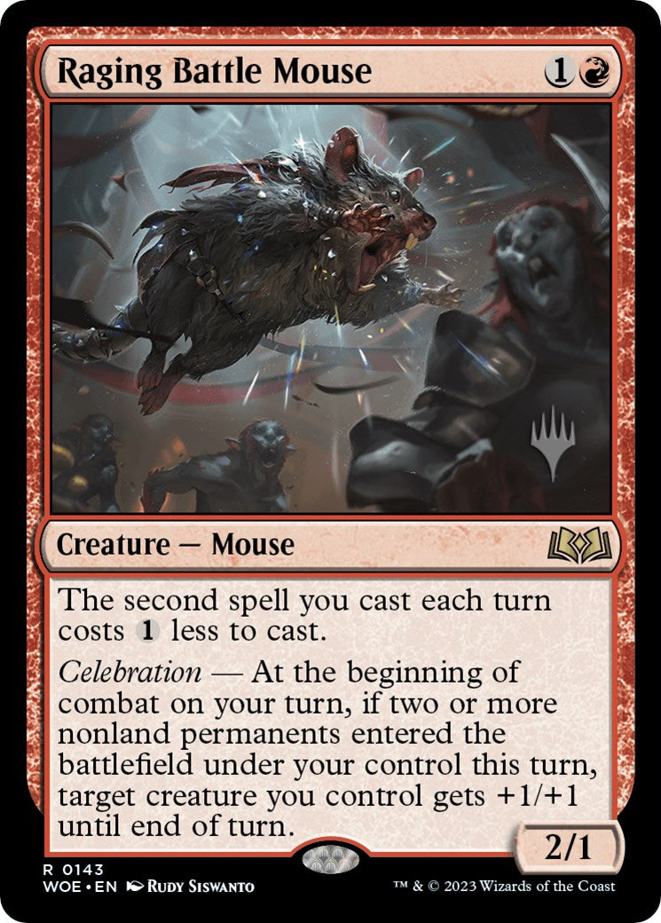 Raging Battle Mouse (Promo Pack) [Wilds of Eldraine Promos] | Exor Games Summserside