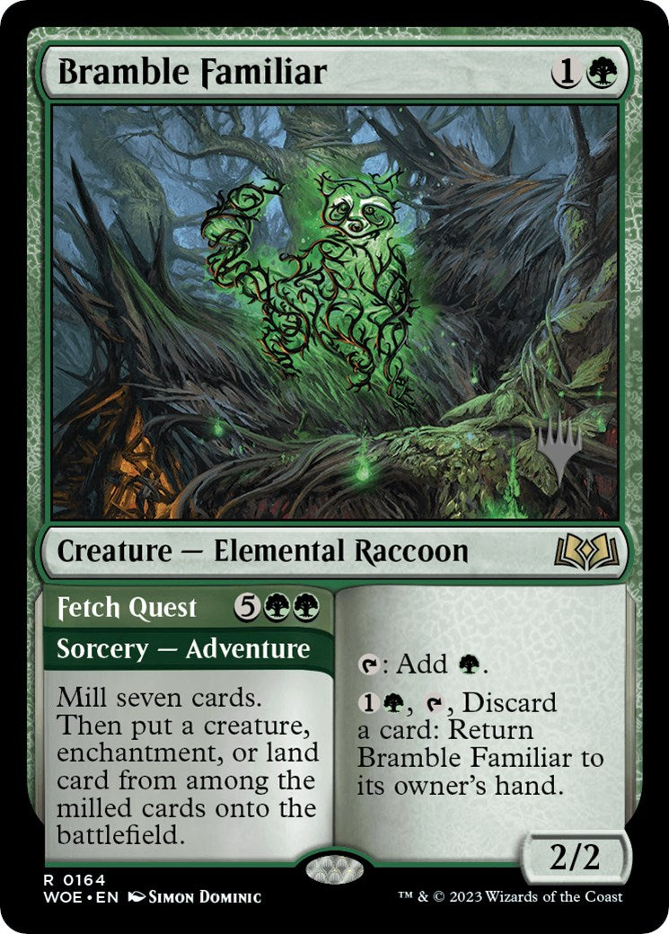 Bramble Familiar // Fetch Quest (Promo Pack) [Wilds of Eldraine Promos] | Exor Games Summserside