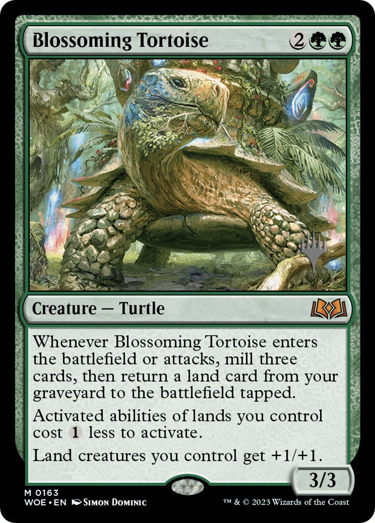 Blossoming Tortoise (Promo Pack) [Wilds of Eldraine Promos] | Exor Games Summserside