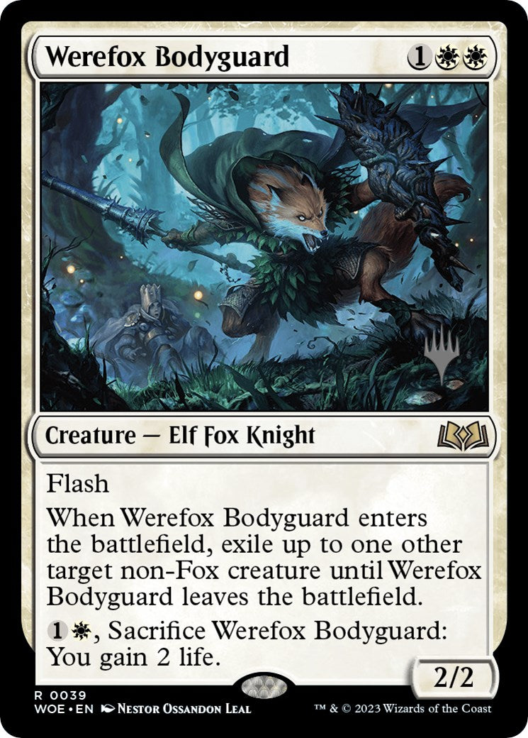 Werefox Bodyguard (Promo Pack) [Wilds of Eldraine Promos] | Exor Games Summserside