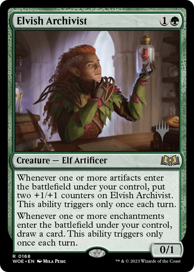 Elvish Archivist (Promo Pack) [Wilds of Eldraine Promos] | Exor Games Summserside