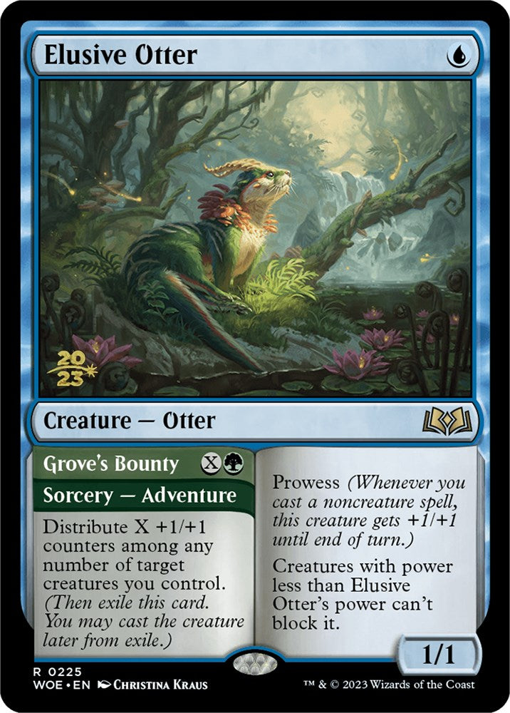 Elusive Otter // Grove's Bounty [Wilds of Eldraine Prerelease Promos] | Exor Games Summserside