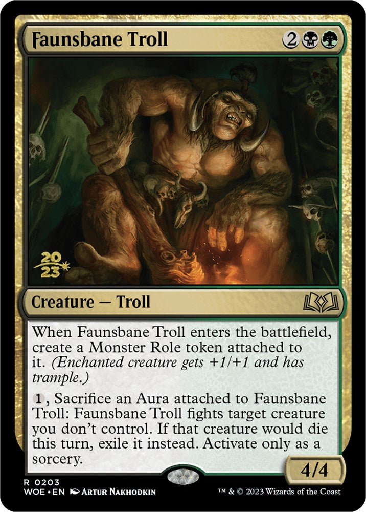 Faunsbane Troll [Wilds of Eldraine Prerelease Promos] | Exor Games Summserside