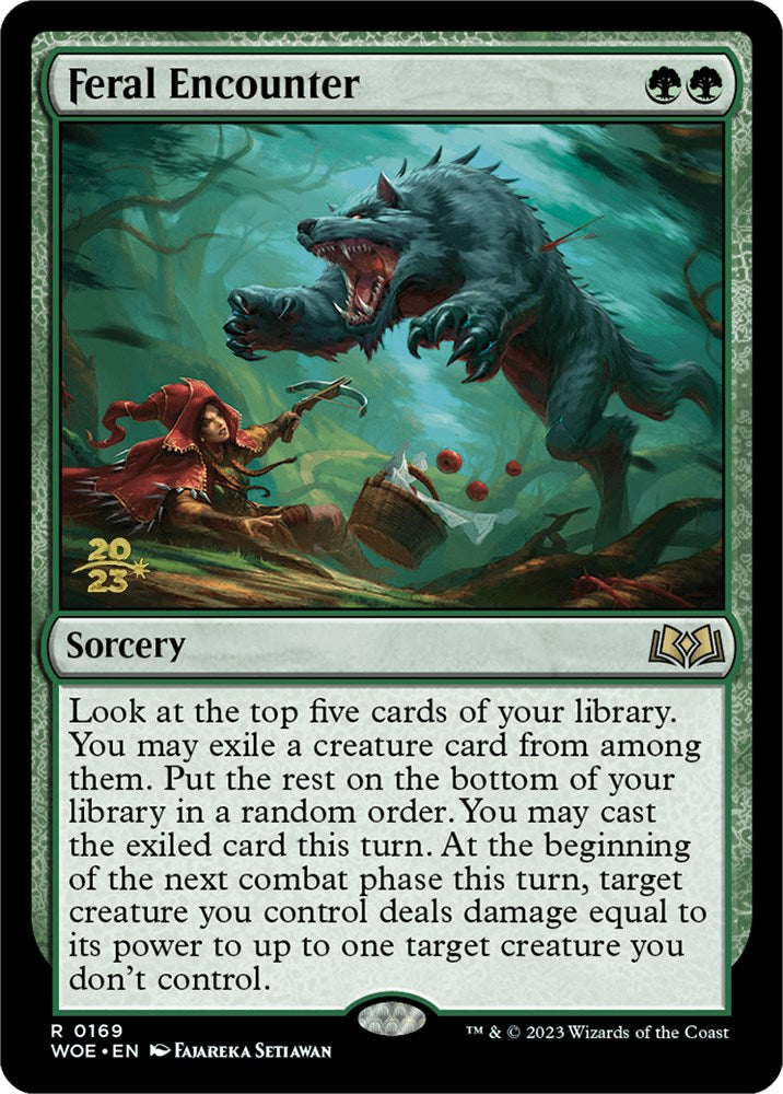 Feral Encounter [Wilds of Eldraine Prerelease Promos] | Exor Games Summserside