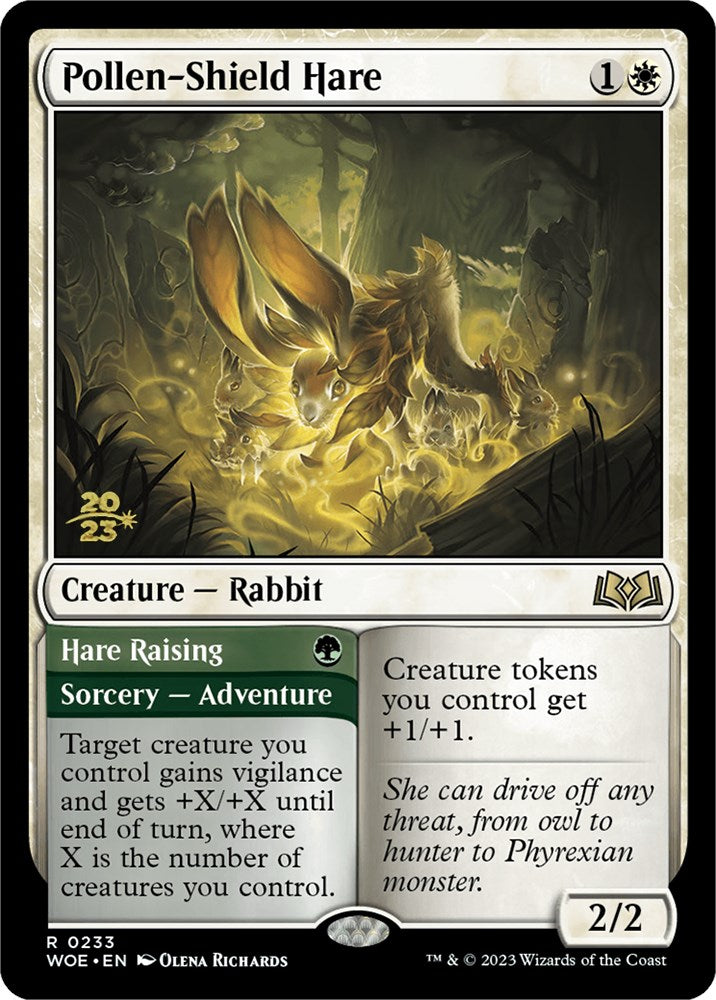 Pollen-Shield Hare // Hare Raising [Wilds of Eldraine Prerelease Promos] | Exor Games Summserside