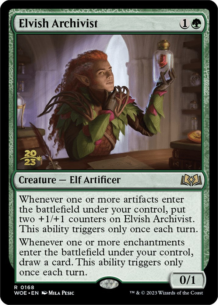 Elvish Archivist [Wilds of Eldraine Prerelease Promos] | Exor Games Summserside