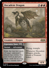 Decadent Dragon // Expensive Taste (Promo Pack) [Wilds of Eldraine Promos] | Exor Games Summserside