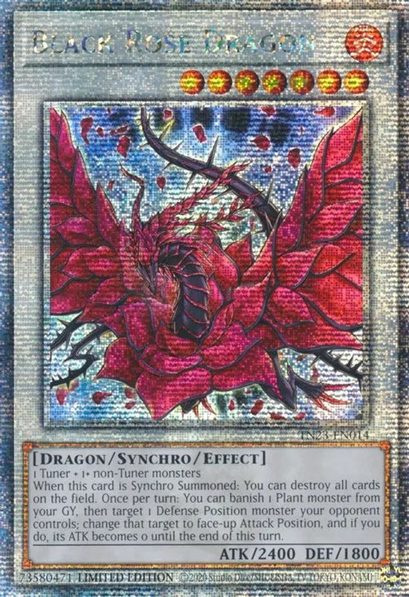 Black Rose Dragon [TN23-EN014] Quarter Century Secret Rare | Exor Games Summserside