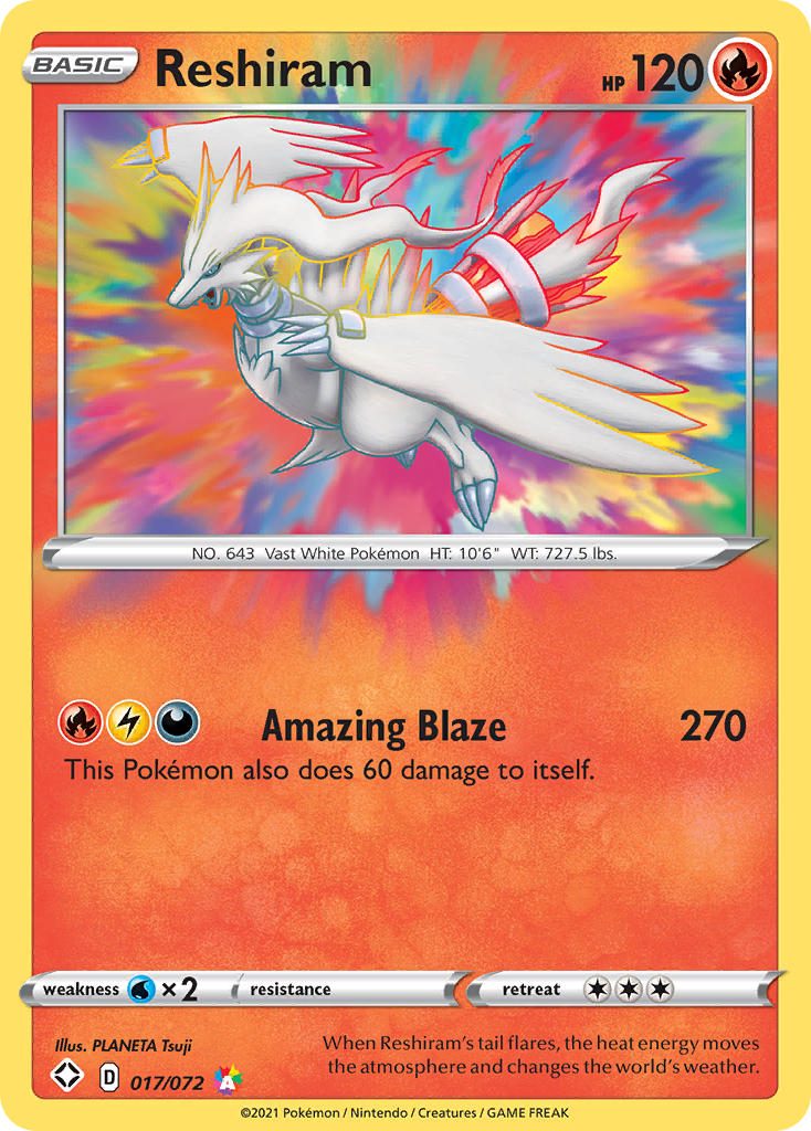 Reshiram (017/072) [Sword & Shield: Shining Fates] | Exor Games Summserside