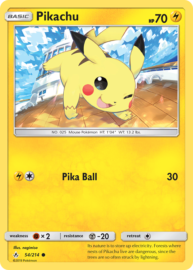 Pikachu (54/214) [Sun & Moon: Unbroken Bonds] | Exor Games Summserside
