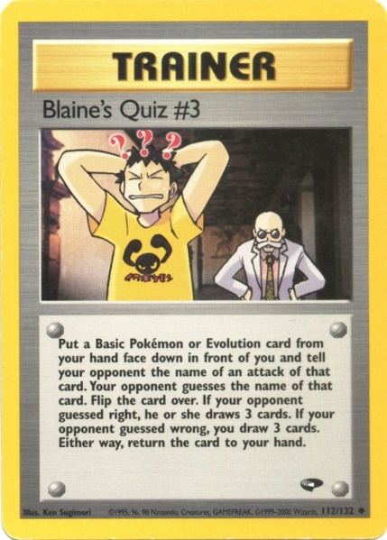 Blaine's Quiz #3 (112/132) [Gym Challenge Unlimited] | Exor Games Summserside