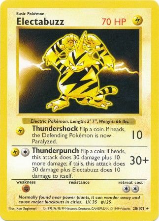 Electabuzz (20/102) [Base Set Shadowless Unlimited] | Exor Games Summserside